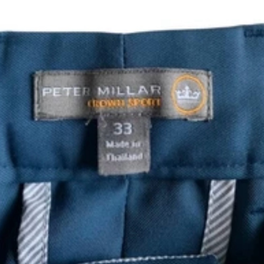 Peter Millar Shorts Men’s Blue Size 33 Salem Performance Golf Sports - Picture 3 of 8